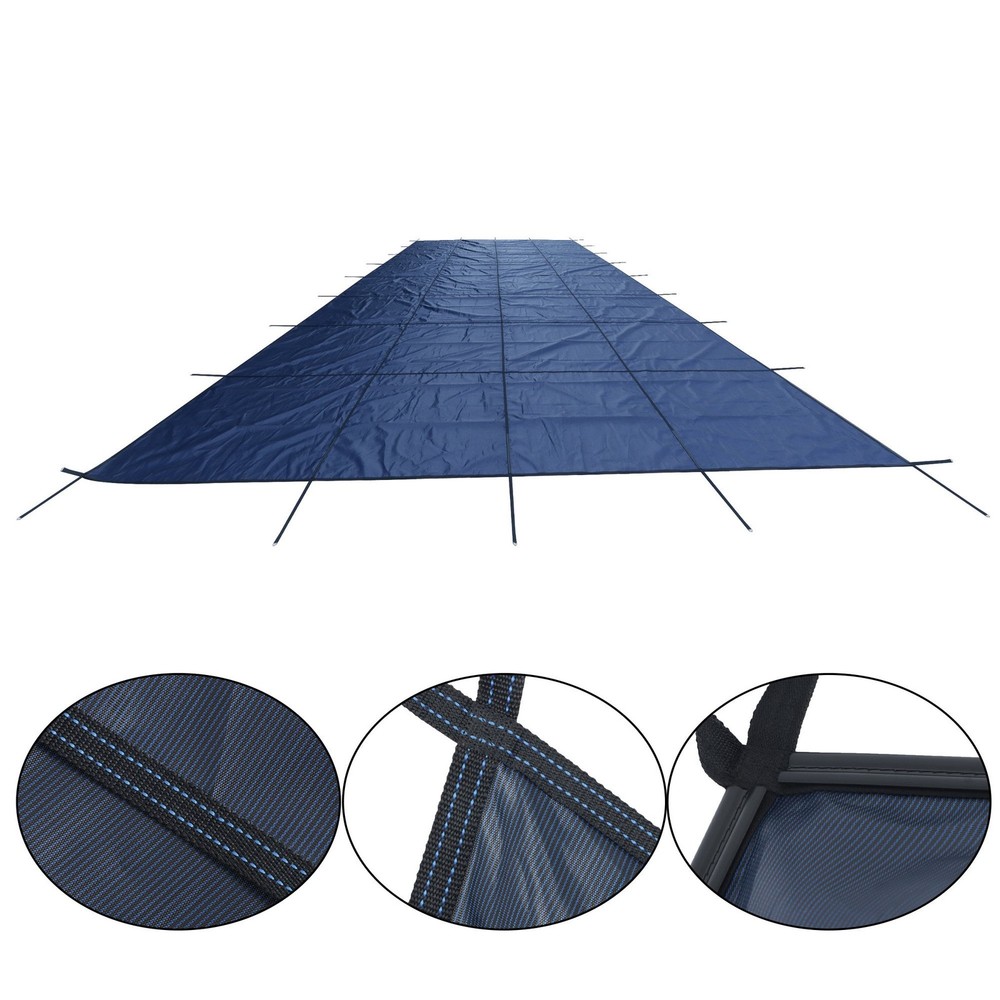 LABLT Mesh Solid Inground Pool Cover Safety Fits 14x28FT Rectangle Swimming Pool