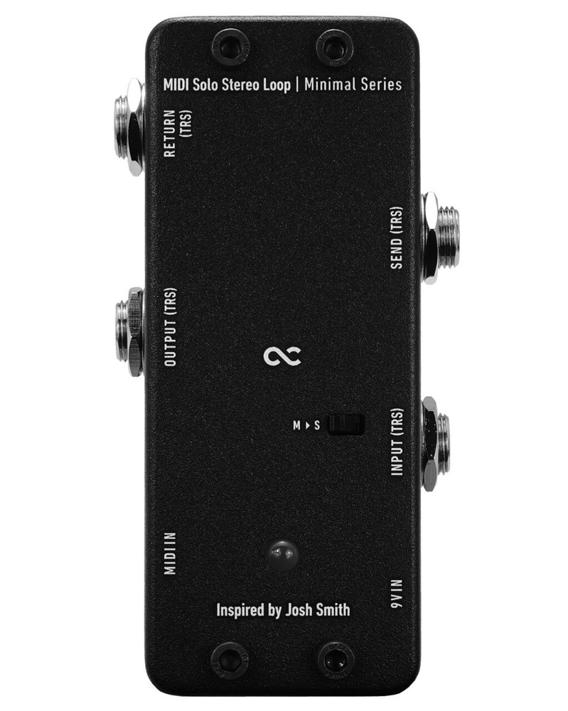 One Control Minimal Series Midi Solo Stereo Loop - True Bypass Looper