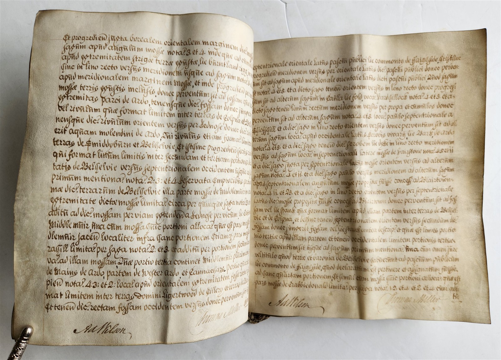 1795 MANUSCRIPT on VELLUM ANTIQUE LATIN LEGAL DOCUMENT 14 pp. EDINBURGH SCOTLAND