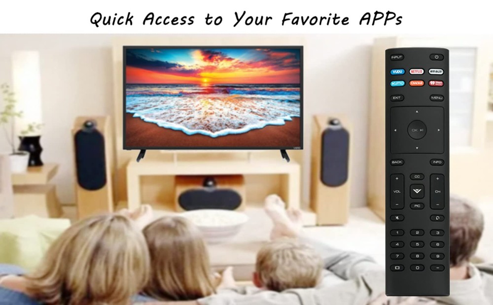 XRT136 Replace Remote Control fit for VIZIO Smart TV E43-E2 E43-F1 Black