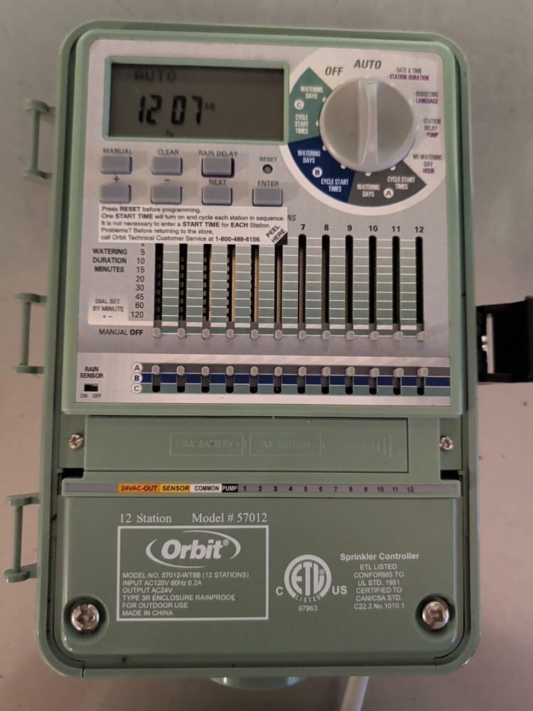 Orbit Water Master 57012 Sprinkler Controller Timer 12 Station