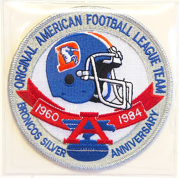 DENVER BRONCOS ~ 25th ANNIVERSARY ~ NFL TEAM PATCH Willabee & Ward ~ PATCH ONLY