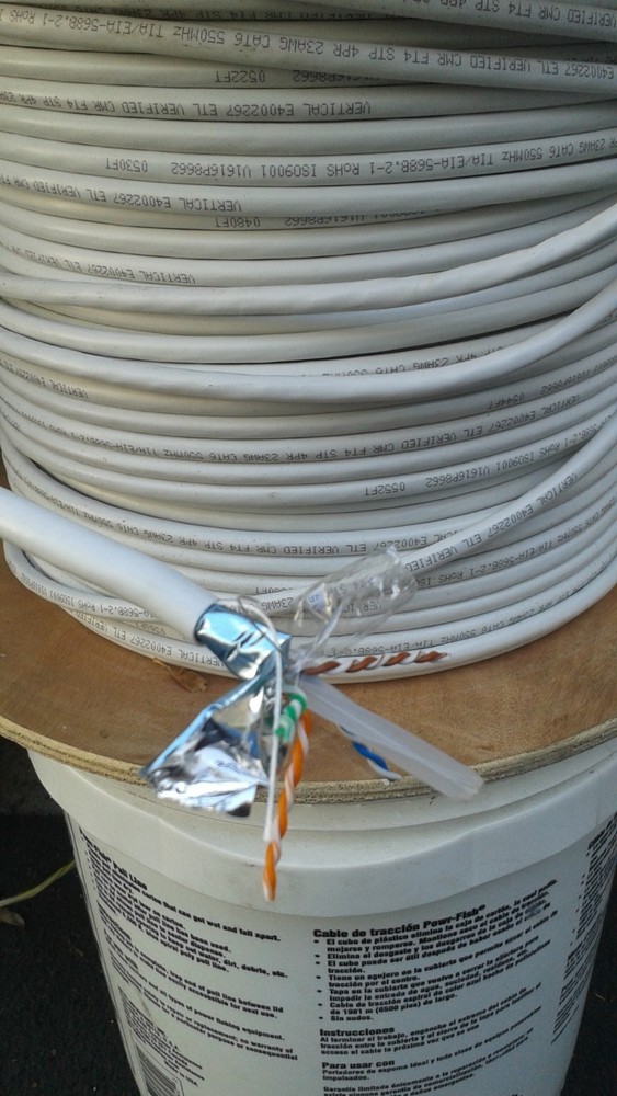 cat6 cable 25+ft length custom shielded bulk red or white solid copper