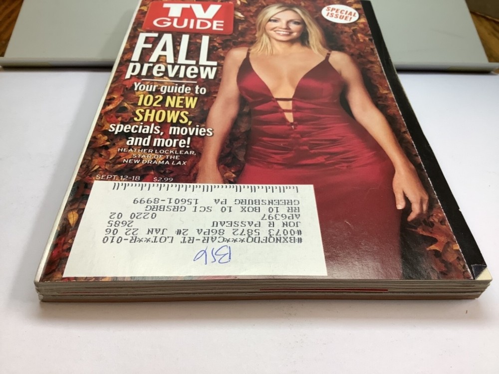 TV Guide September 12, 2004 Fall Preview. Heather Locklear. Pittsburgh PA Ed