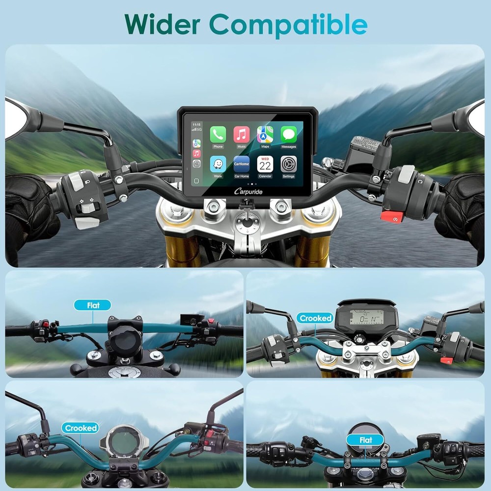 CARPURIDE W502S Wireless Carplay Android Auto Wired Controller with BM05 Mount