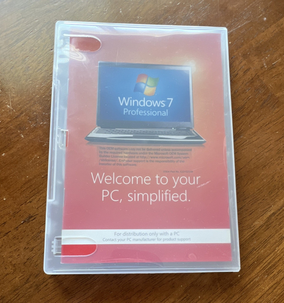 Microsoft Windows 7 Professional OEM DVD English Operating System Software x64