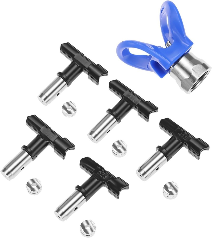 6 Pack Airless Paint Sprayer Nozzle Tips Set, Reversible Spray Nozzle Tips (211,