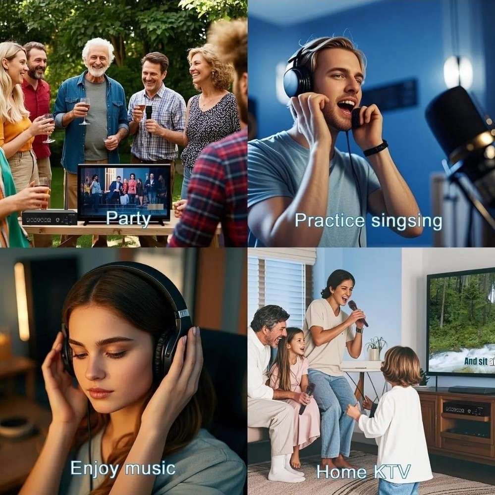 AIK089 Karaoke Wireless Microphone Machine