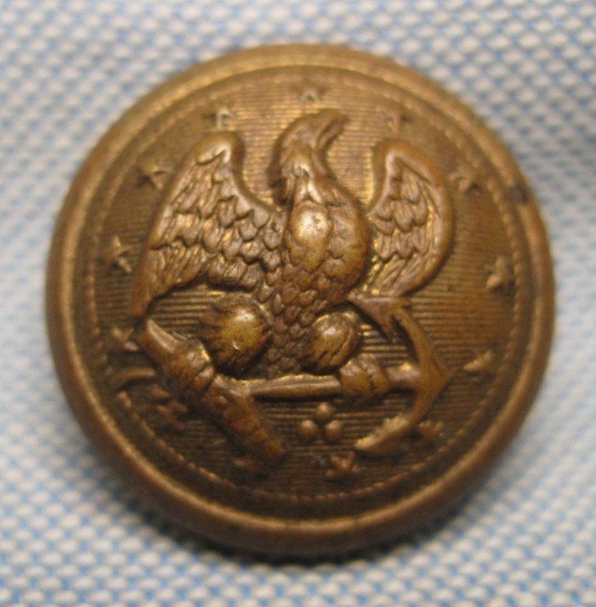 Non-Dug Civil War Navy Vest Button