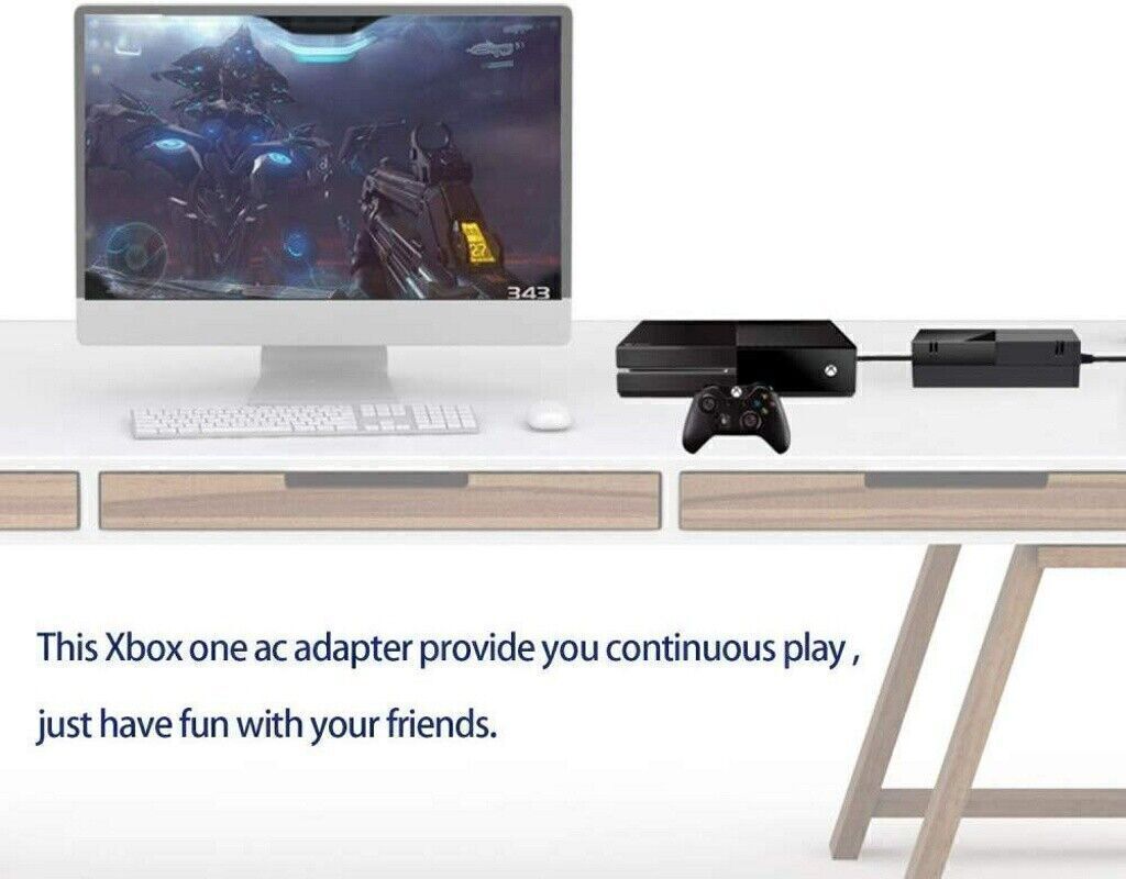 New Power Supply PSU Brick w/ Cord For Xbox One Console AC Adapter 100-240V