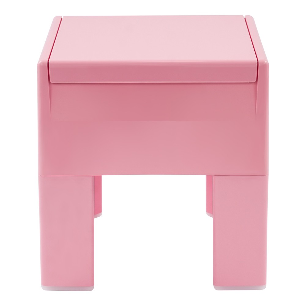 38*32*40cm Storage Stool，Multifunctional End Table，Pink Low Stool，ABS Side Table