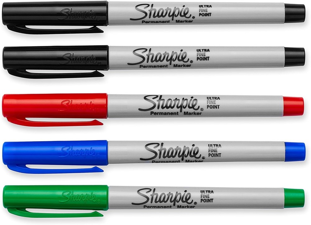 Sharpie 37675PP Permanent Markers, Ultra Fine Point, Assorted Colors 5 Count