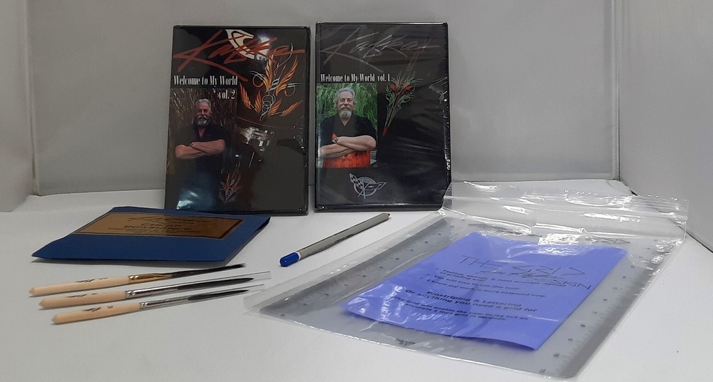 Steve Kafka Pinstriping kit / Kafka Scrolling / Longliner Striping Brush