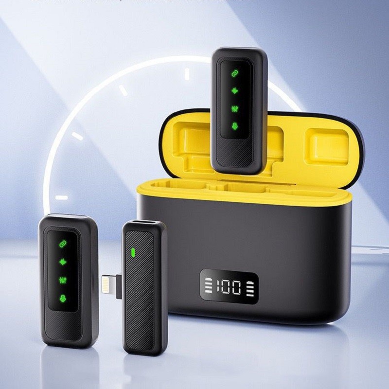 Wireless Lavalier Microphone Clip Mic For iPhone Android Samsung Recording Vlog