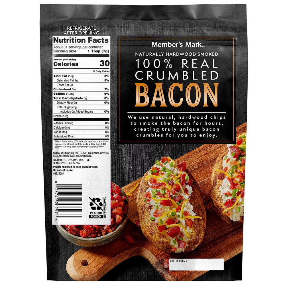 Member's Mark Real Crumbled Bacon, 20 oz.