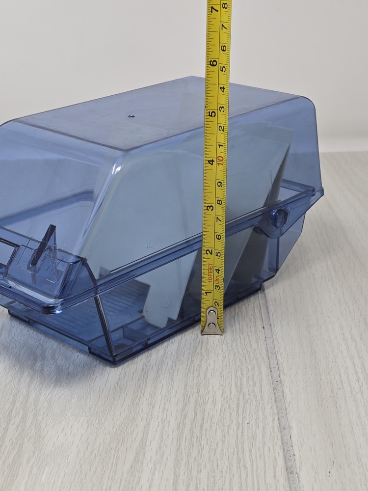 SRW 3.5" Floppy Disk Microdisc Storage Box Case Holder w/ Dividers Clear Blue
