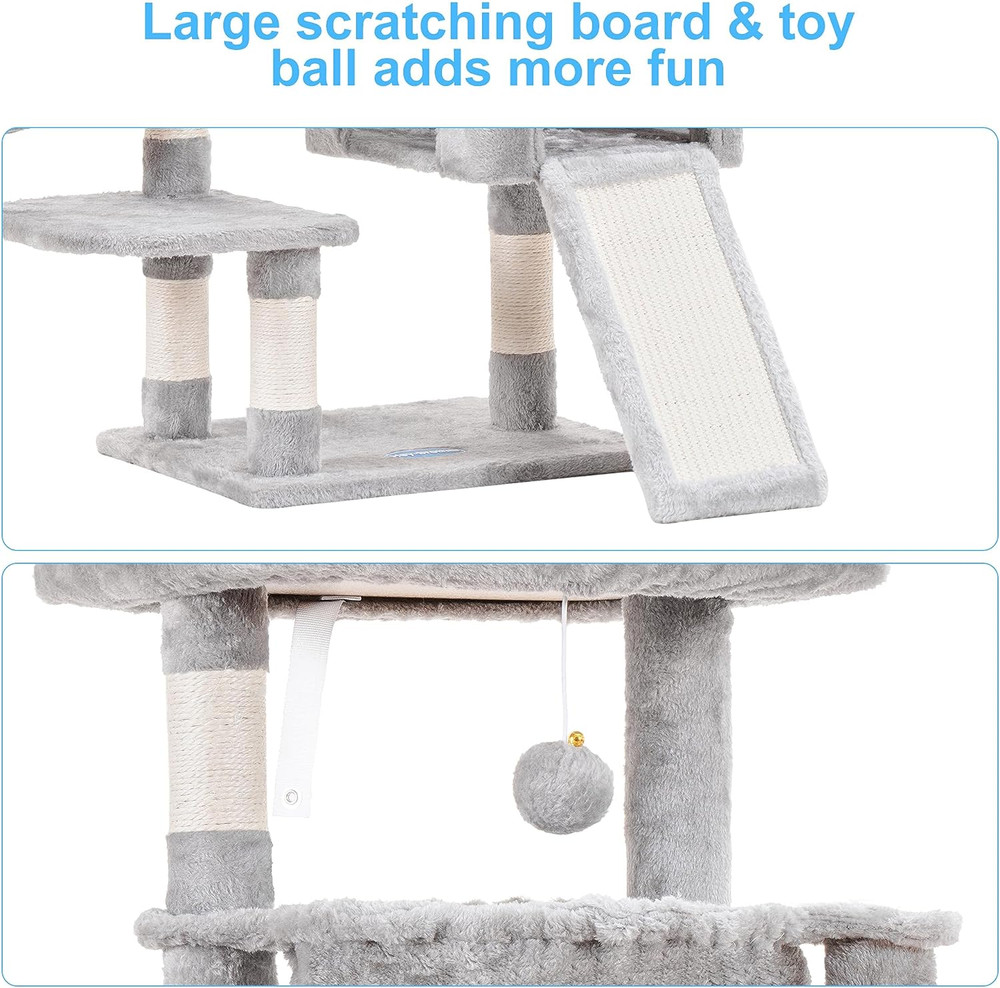 35.4" Cat Tree Tower Condo House Large Scratching Post Activity Center Playing