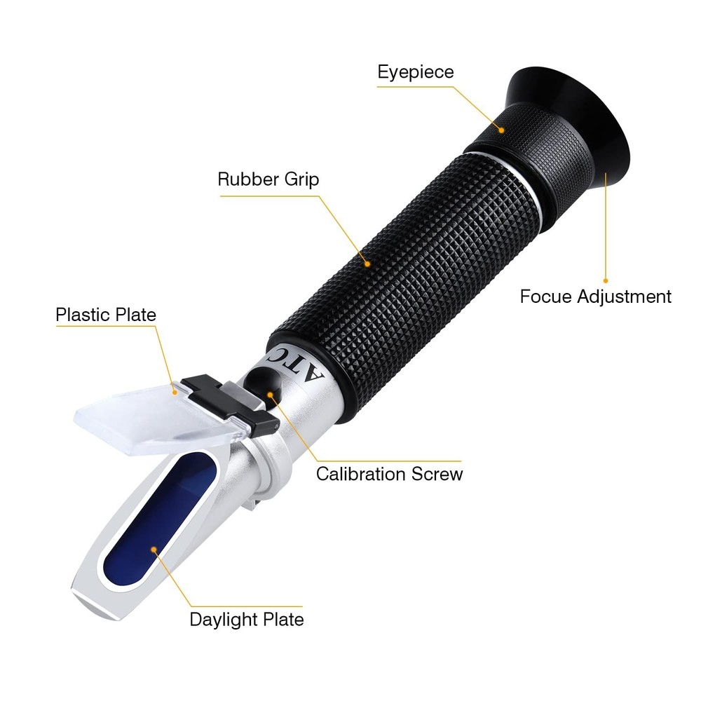 Optics Alcohol Refractometer Automatic Temperature Compensation Alcohol Meter...