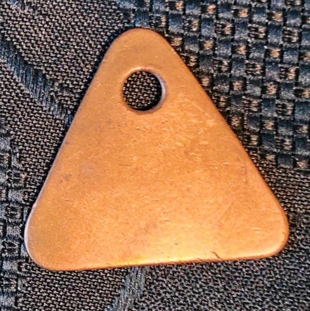 Arkwright Colliery Pit Check Tally Token marked Arkwright Colliery 400