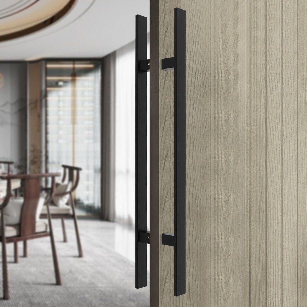 Stainless Steel Double Sided Push Pull Door Handle, H-shaped Door Pull Handle