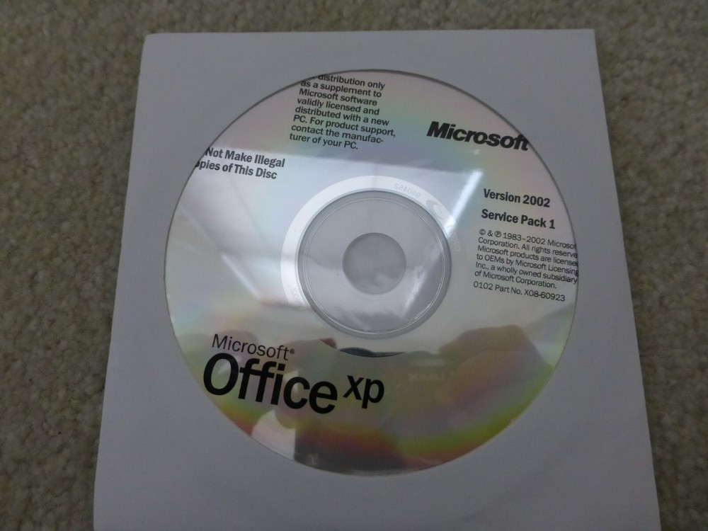 MICROSOFT OFFICE XP VERSION 2000 SERVICE PACK 1 SEALED NEW