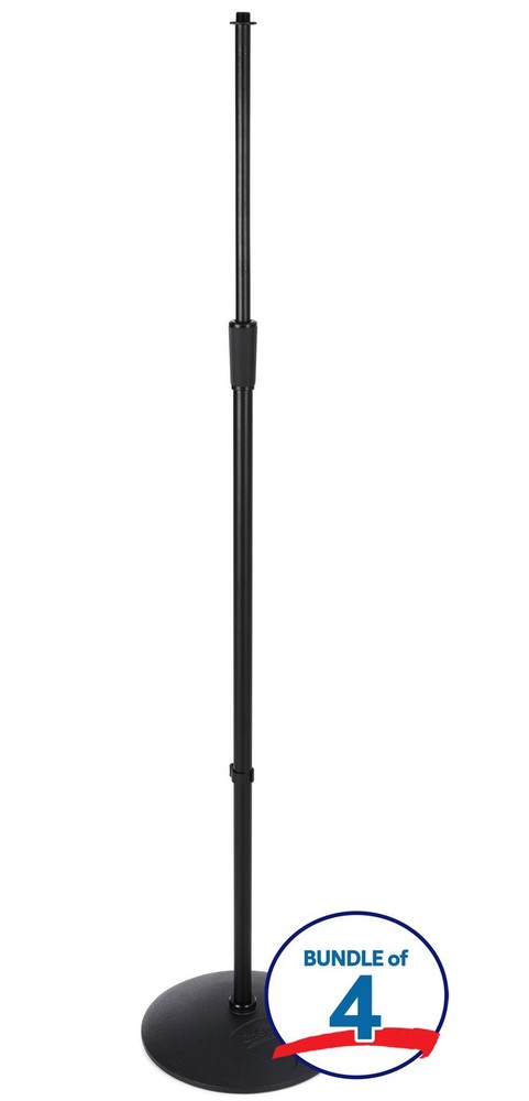 On-Stage MS9210 10-inch Round-base Mic Stand (4-pack)
