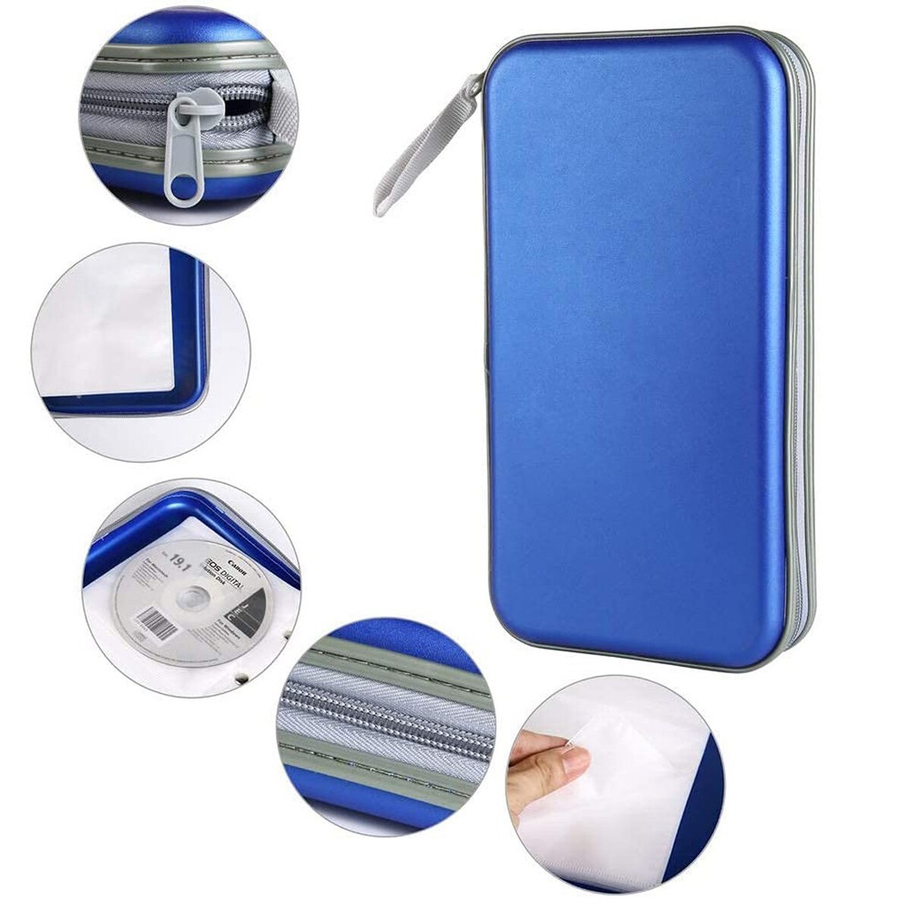 DVD Case 72 Capacity CD Case Portable Storage Plastic DVD CD Organizer for Car