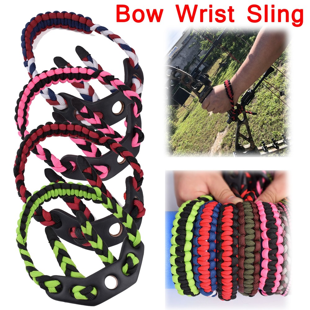 Archery Bow Wrist Sling Strap Braided Compound Bow Adjustable Paracord Cool New