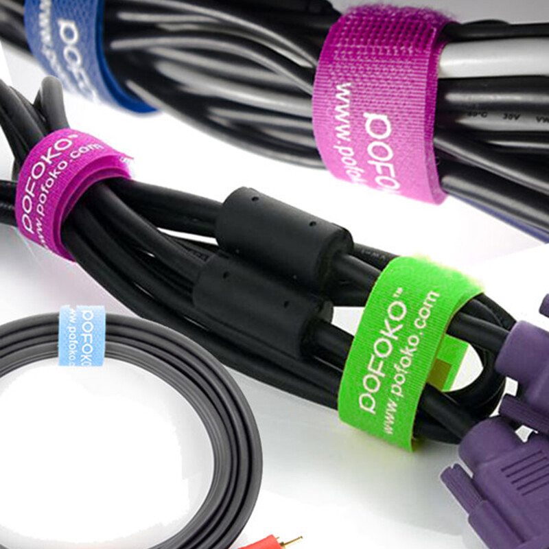 Hook And Loop Cable Ties Reusable Straps Tidy Strap 20mm*185mm 8 Various Colours