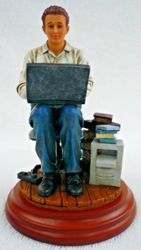 Computer Whiz Figurine Statue NIB New Tech Programmer Coder Free Shipping