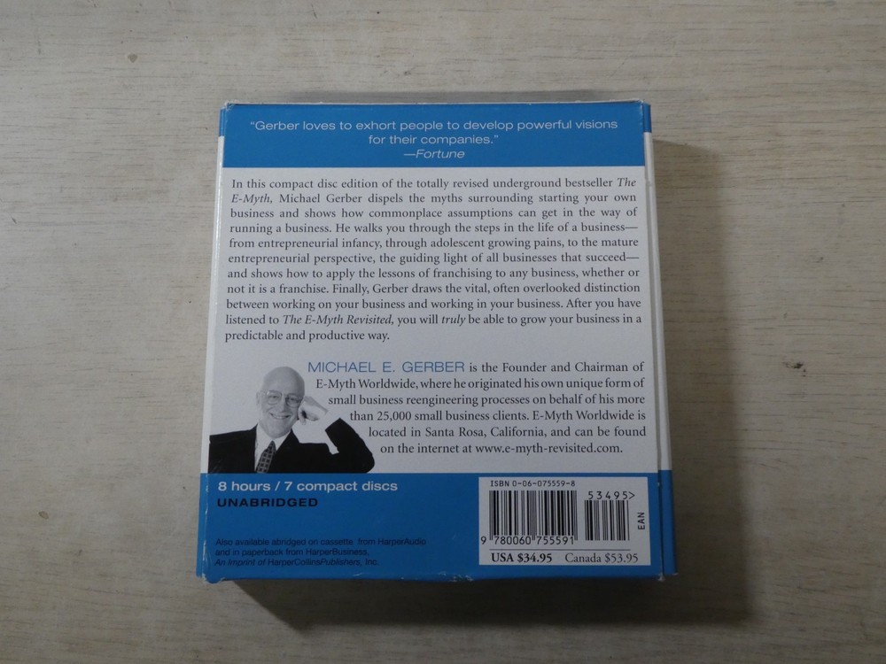 The E Myth Revisted Michael E Gerber Audiobook 6 Disc Set Unabridged