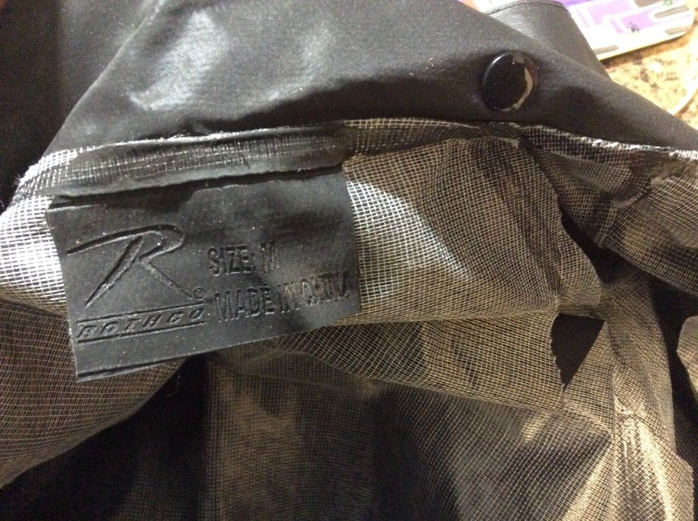 Black Rain Jacket - Rothco PVC Security Staff Uniform Coat Medium