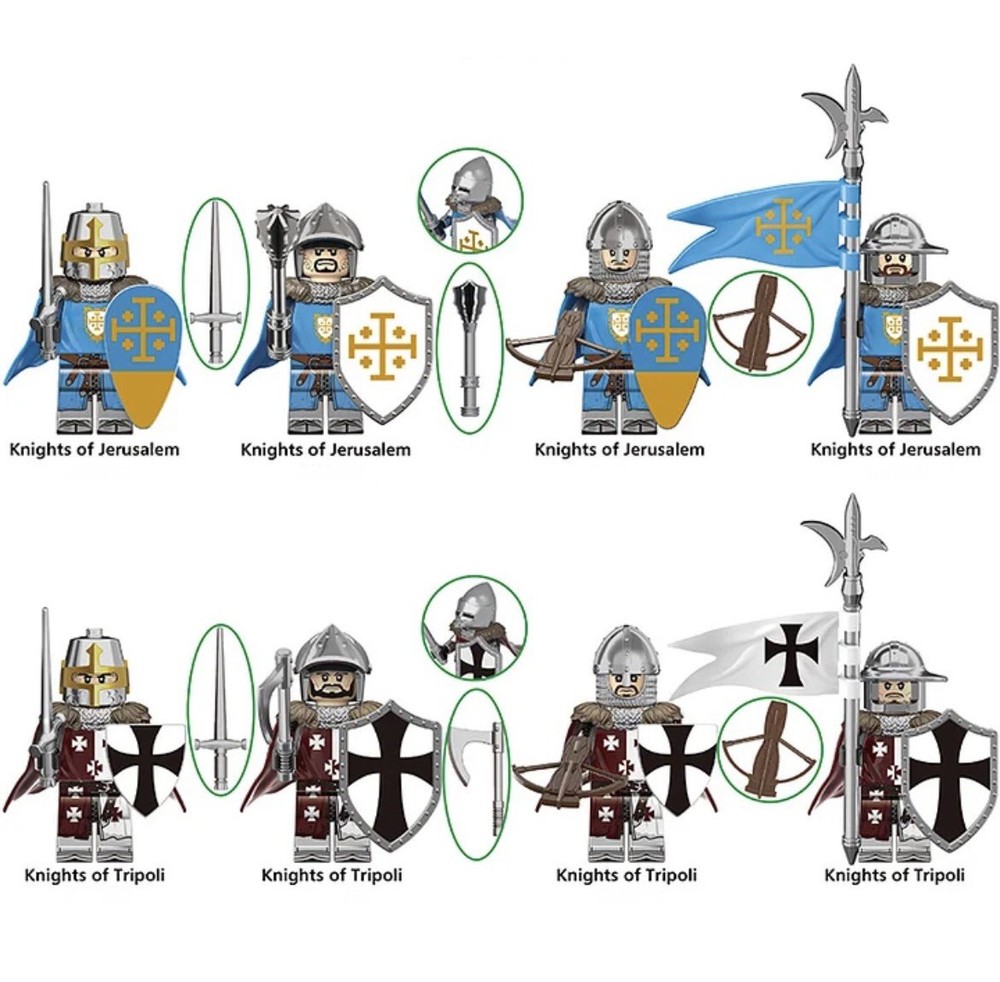 Crusader Knights (Jerusalem And Tripoli) Minifigures
