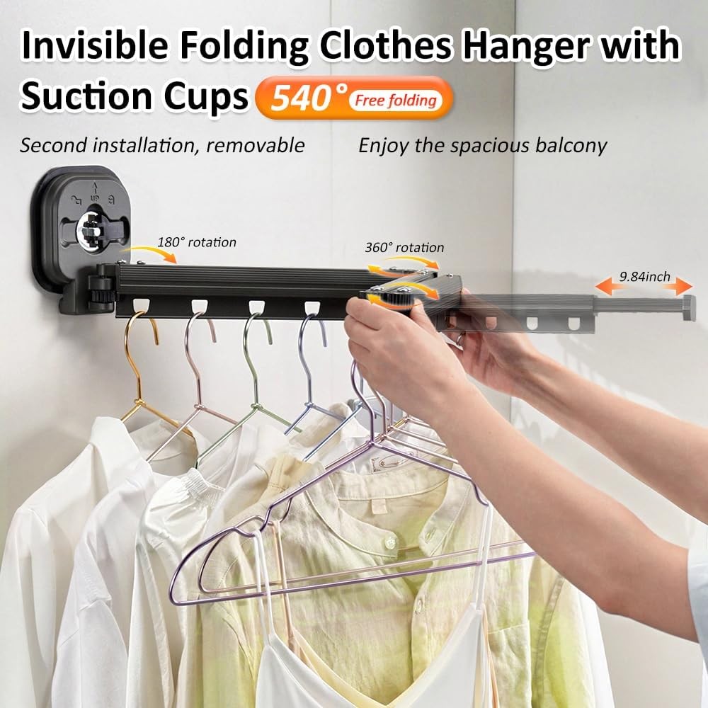 Foldable Wall Mounted Laundry Clothes Drying Rack, Space Saving Laundry Drying R
