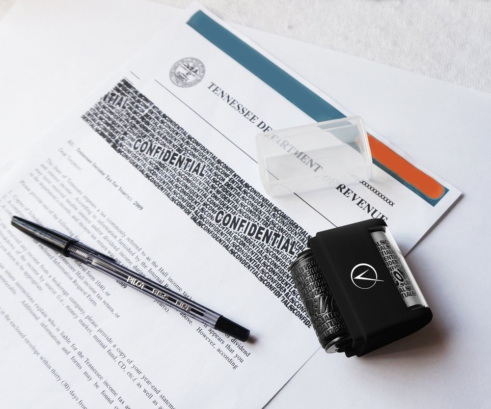 Identity Theft Protection Roller Stamp for Hiding Sensitive Information, Wide...