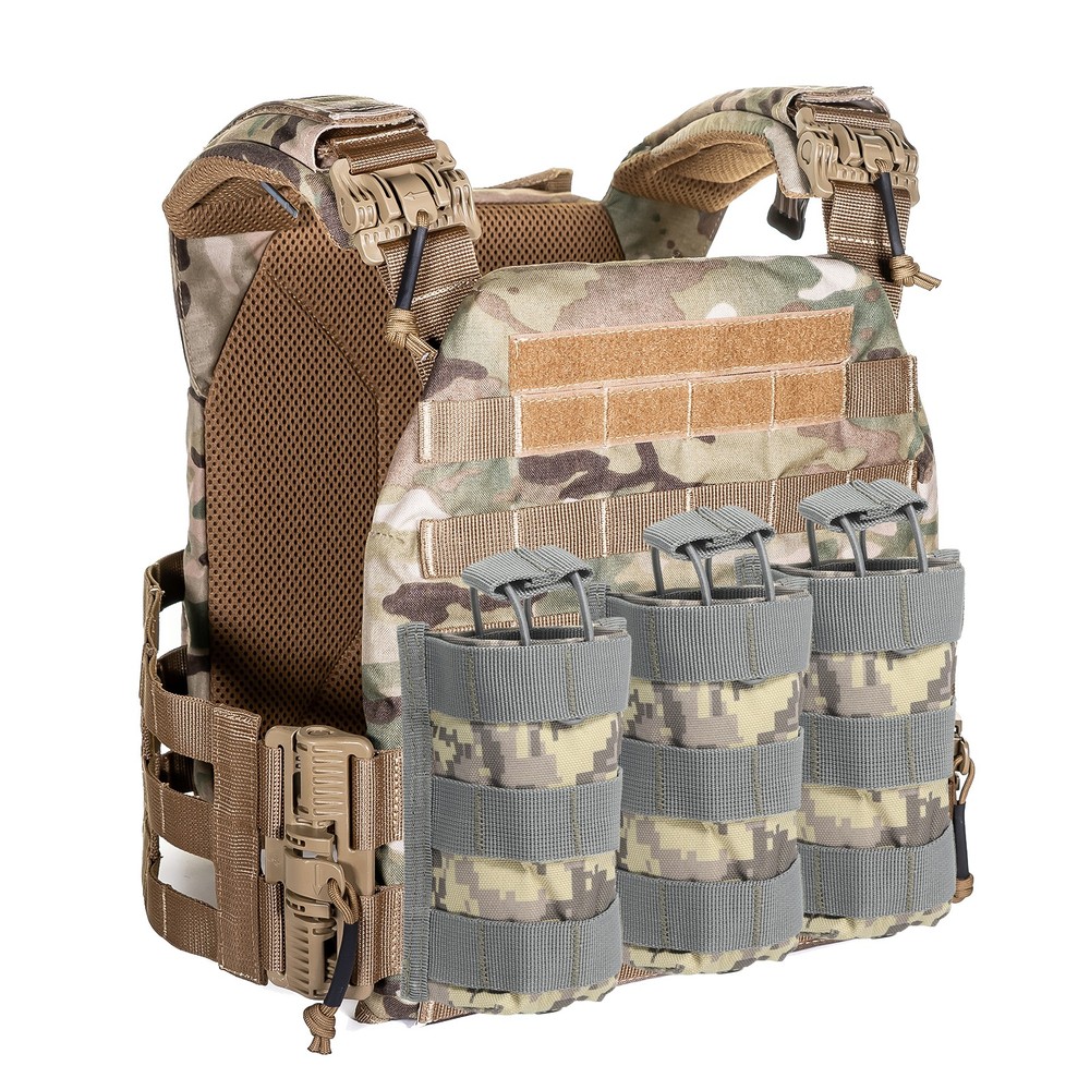 Outdoor Single M4/M16 Open Top Pouch Black 2Pcs