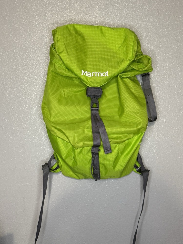 Marmot Kompressor Neon Green Nylon Hiking Backpack Bag