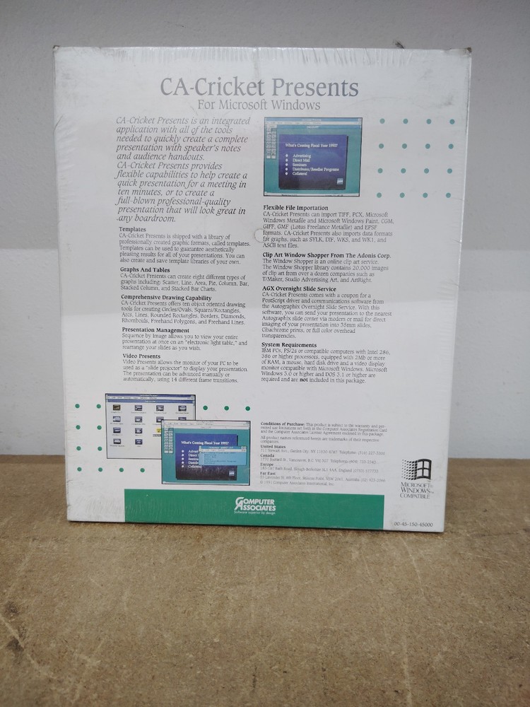 CA-CRICKET Presents Demo Pruduct Sealed