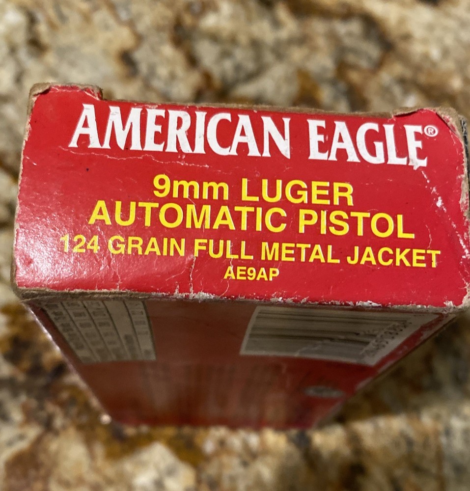 Empty Ammo Box Federal American Eagle 9mm Luger without insert