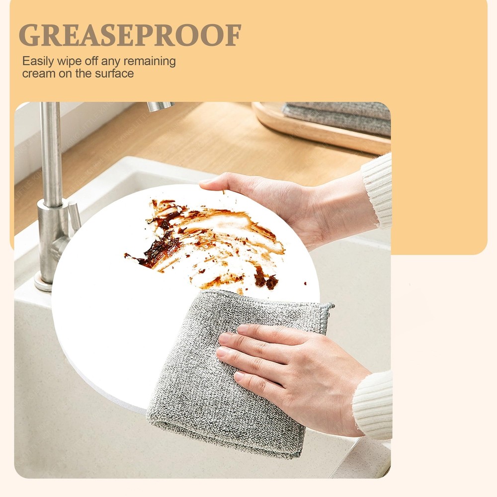 8 Pack 8" White Greaseproof Cake Drums Round Solid Boards Prop Up Tool