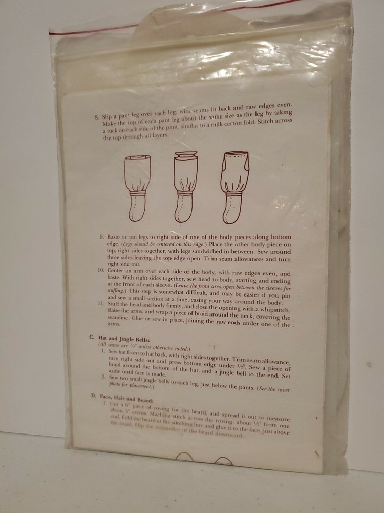 Jenny Wren S Is For Santa Jw-48 Sewing Pattern Craft Triangular