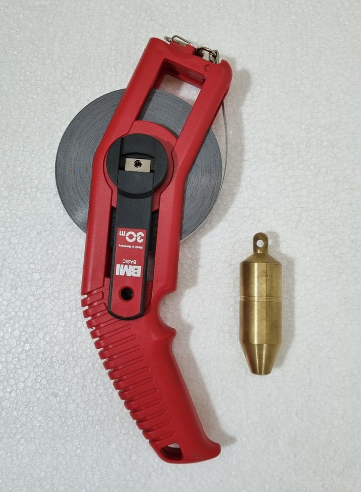 BMI BASIC 30M WHITE STEEL, COMPACT FRAME MEASURING TAPE