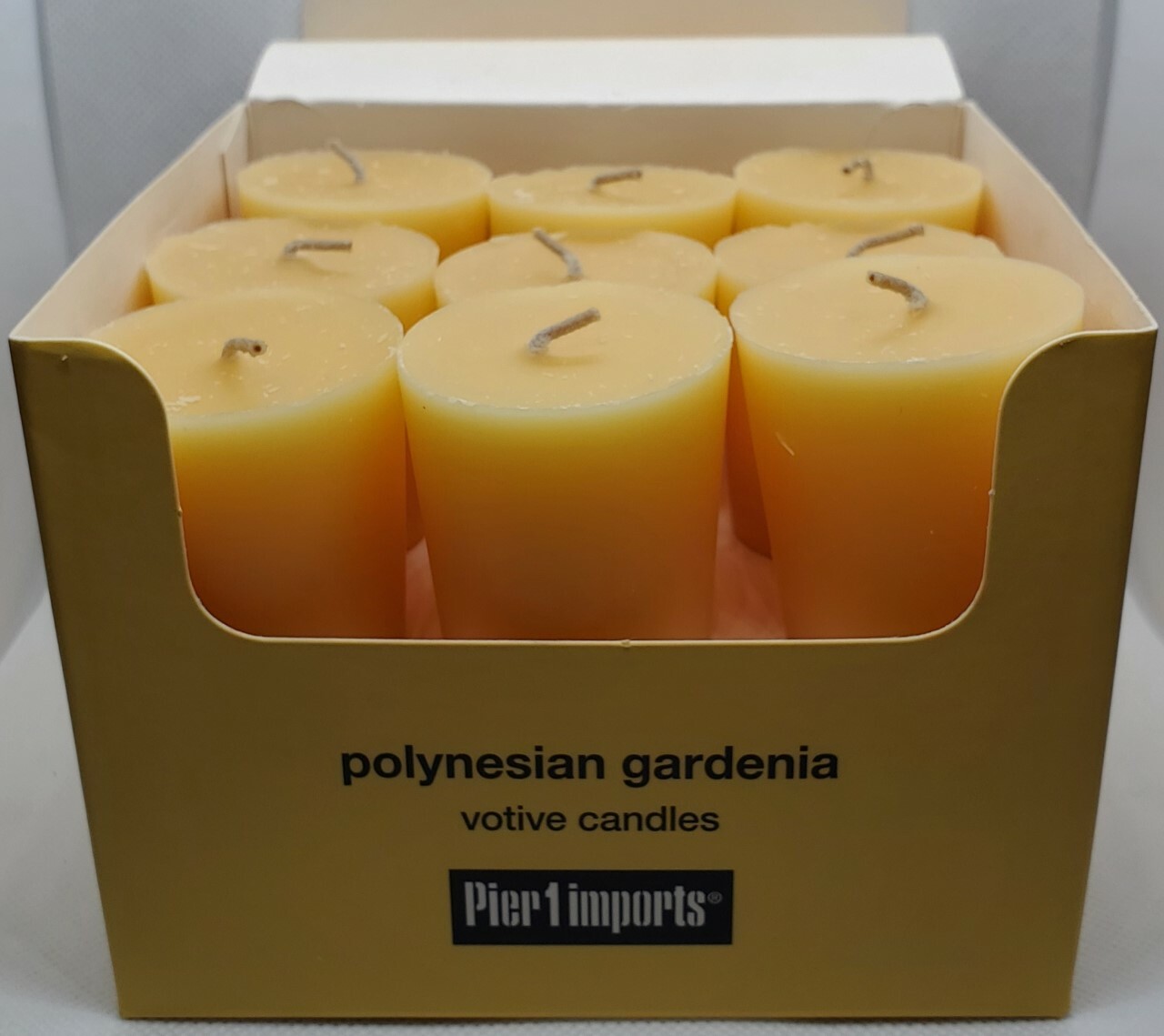 Pier 1 Box of 18 Count Polynesian Gardenia 10 Hour Votive Candles Amazing