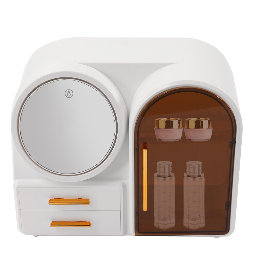 Combined Cosmetic Large Capacity Storage Box Multi Function With USB LED Light