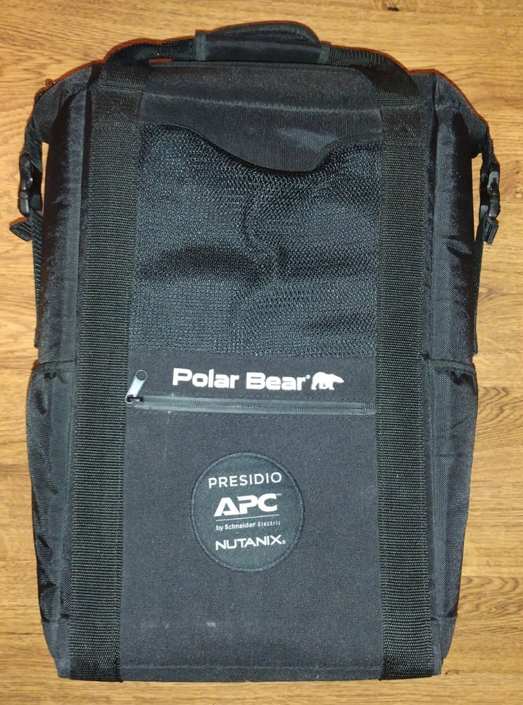Polar Bear Original Soft-Side Cooler Backpack Black Insulated Leakproof