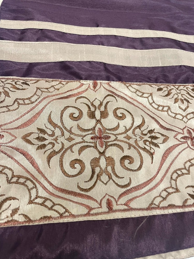Lot of 3 Table Runners Set Multicolor Damask Pattern for Kitchen & Dining Table