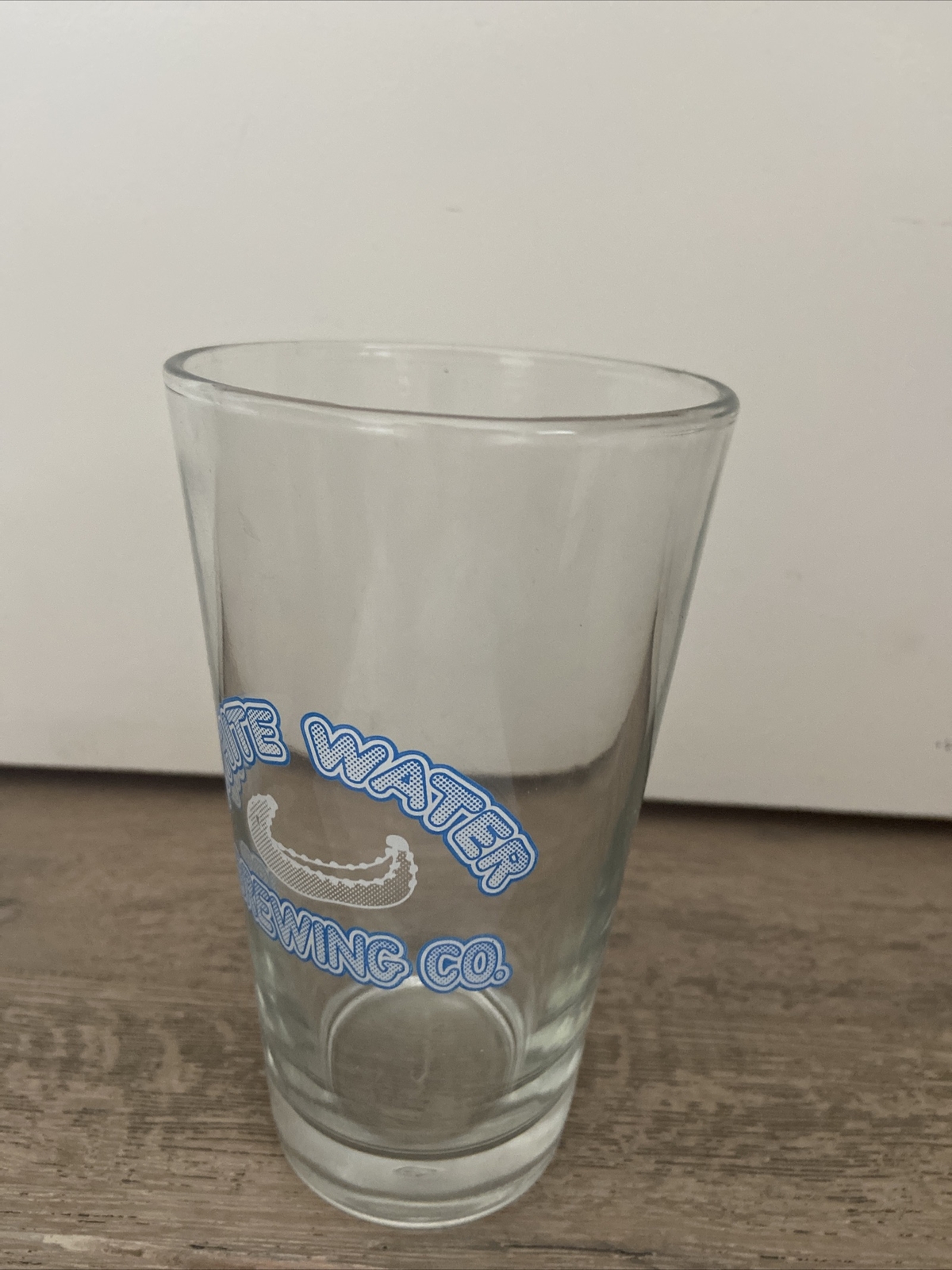 Vintage White Water Brewing Co. Beer Pint Glass