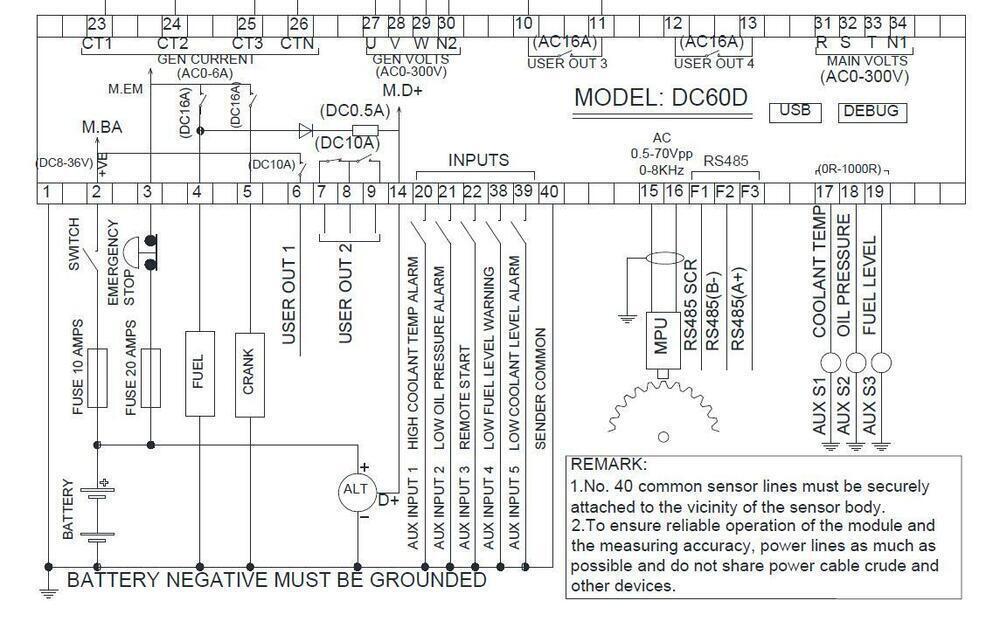 DC62D Generator Set Controller for Diesel/Gasoline/Genset Parameters