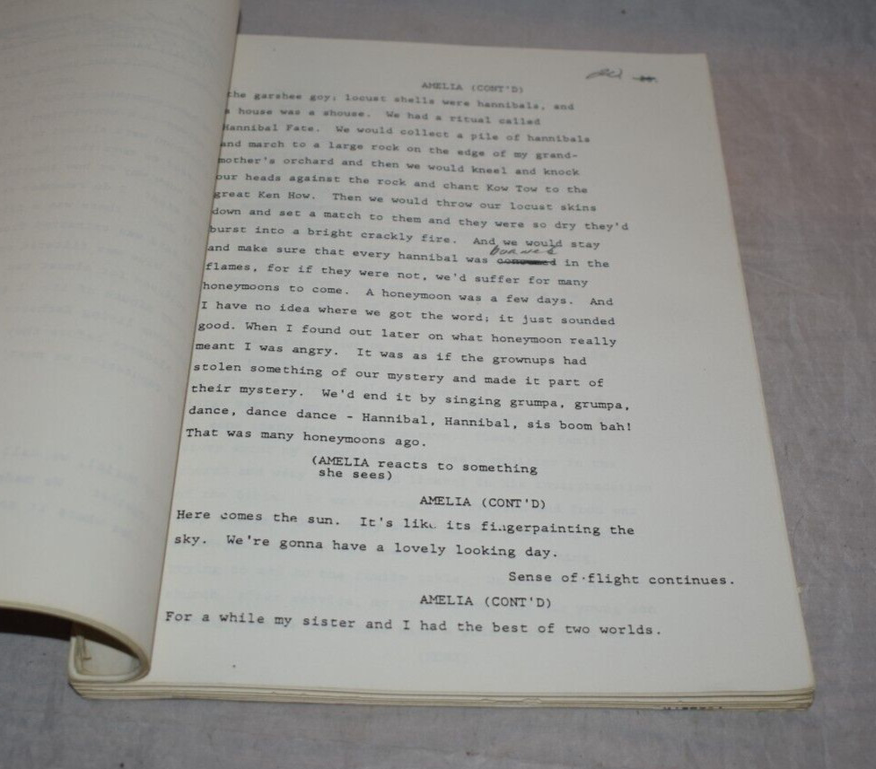 Vintage Amelia Earhart Play Script Unproduced Rare Historical Figure