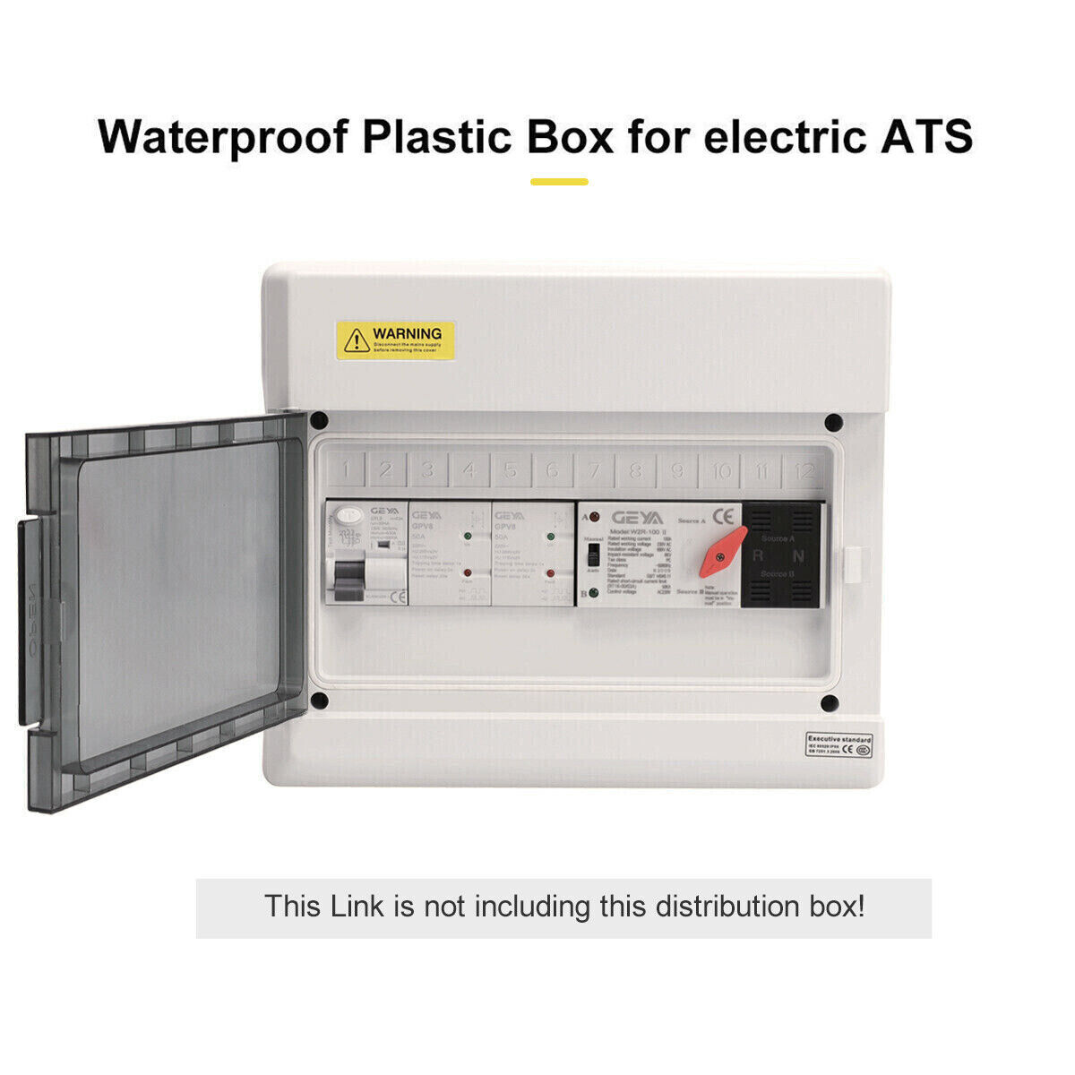 GEYA Dual Power Automatic Transfer Switch Grid to Alternator2/3/4P 100A 220/110V